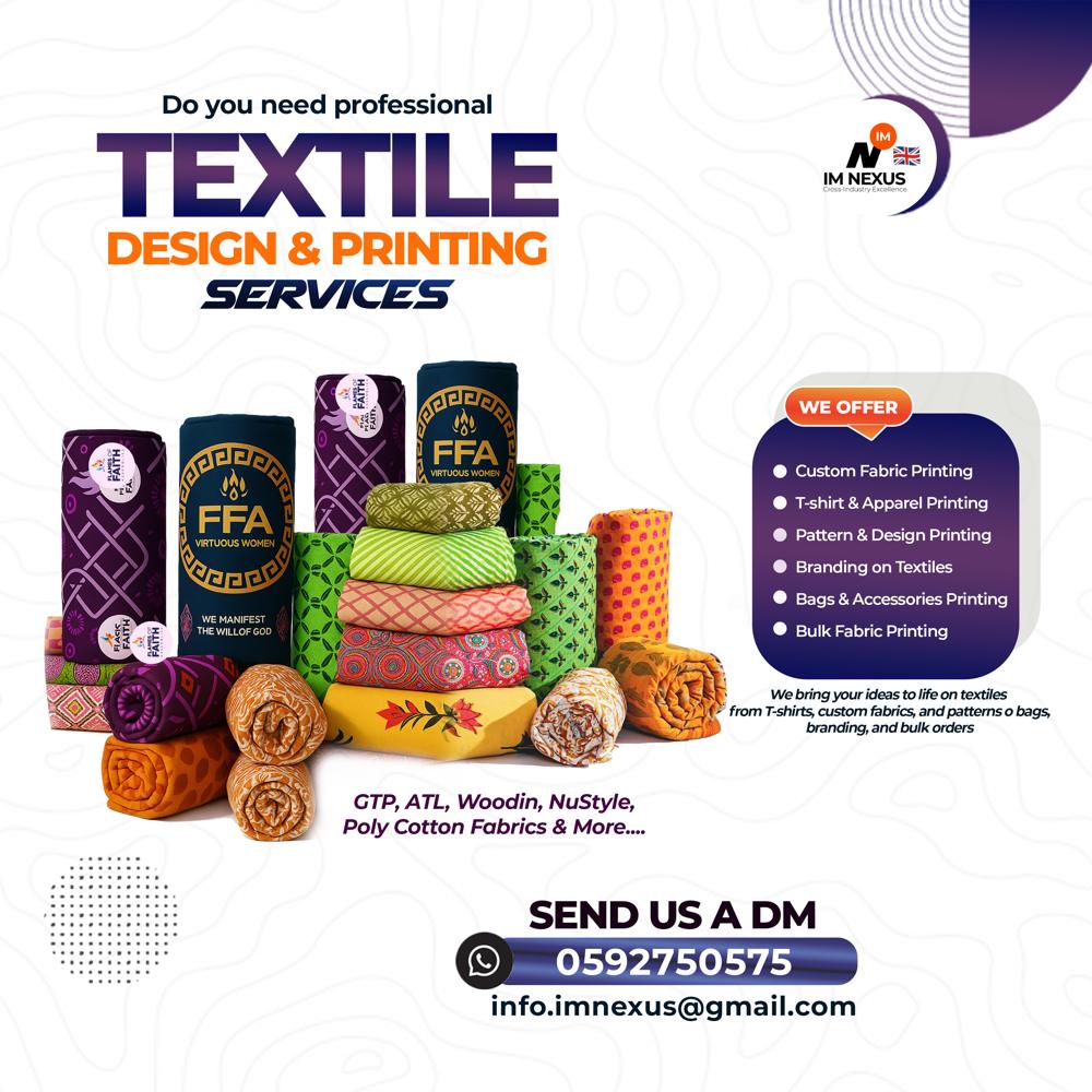 IM NEXUS textile printing services flyer