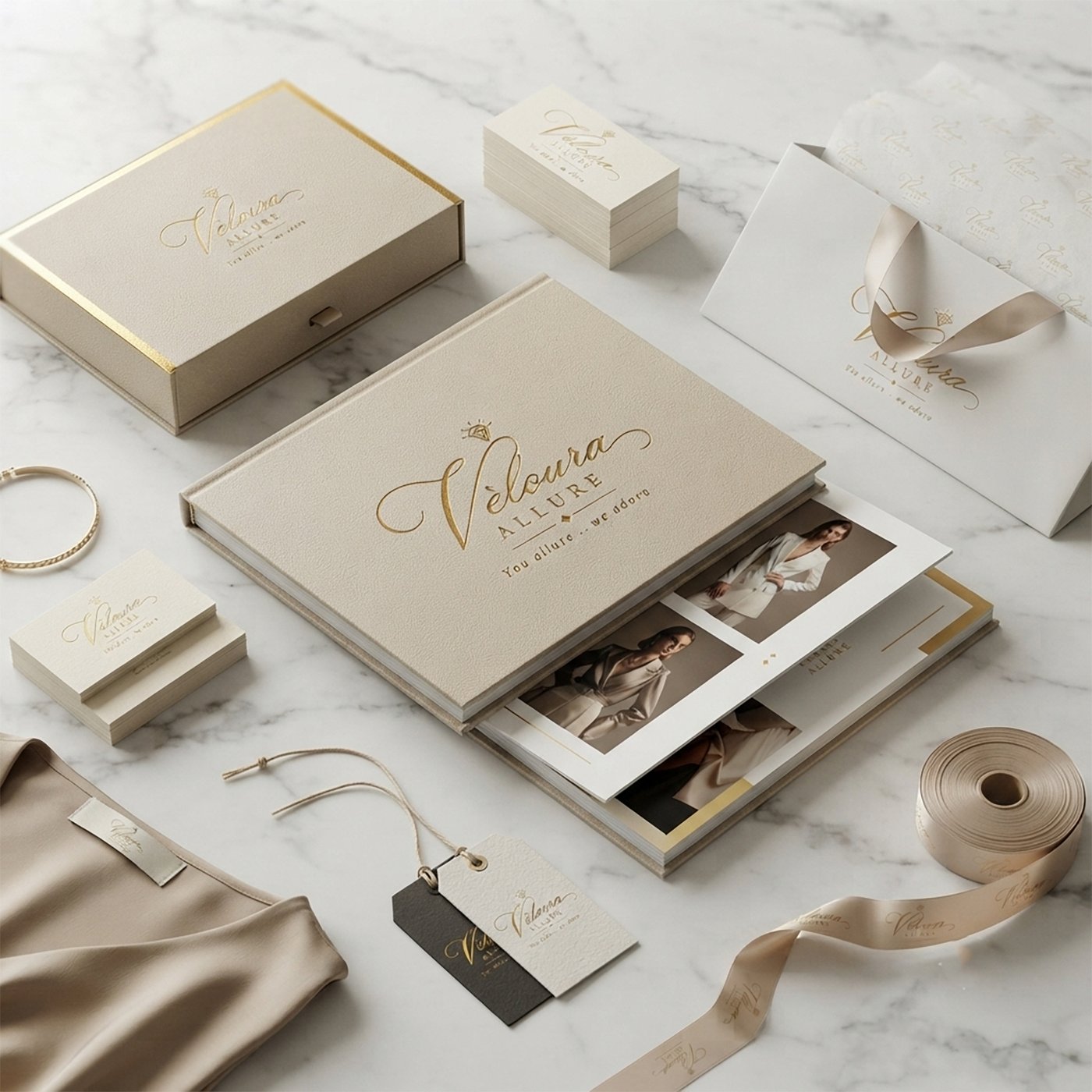 Vèloura Allure packaging and gift box design