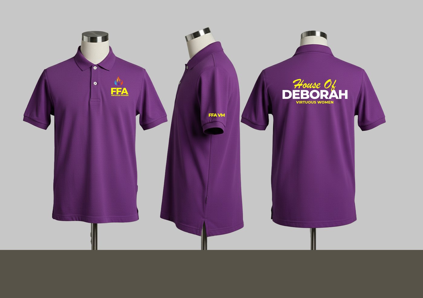 House of Deborah custom polo shirt design