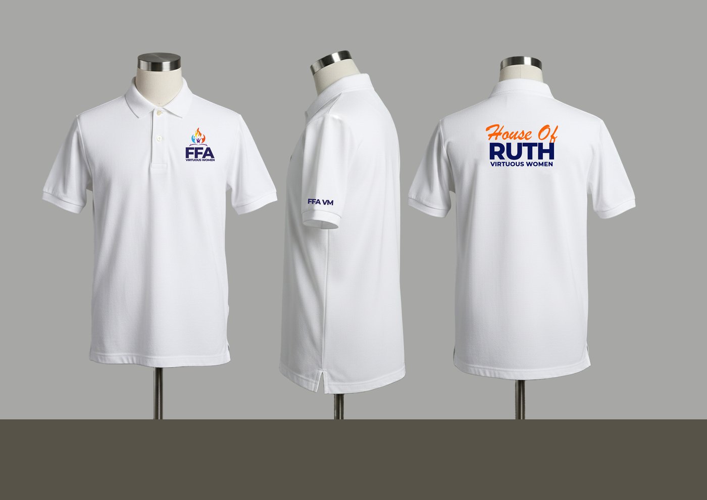 House of Ruth custom polo shirt design