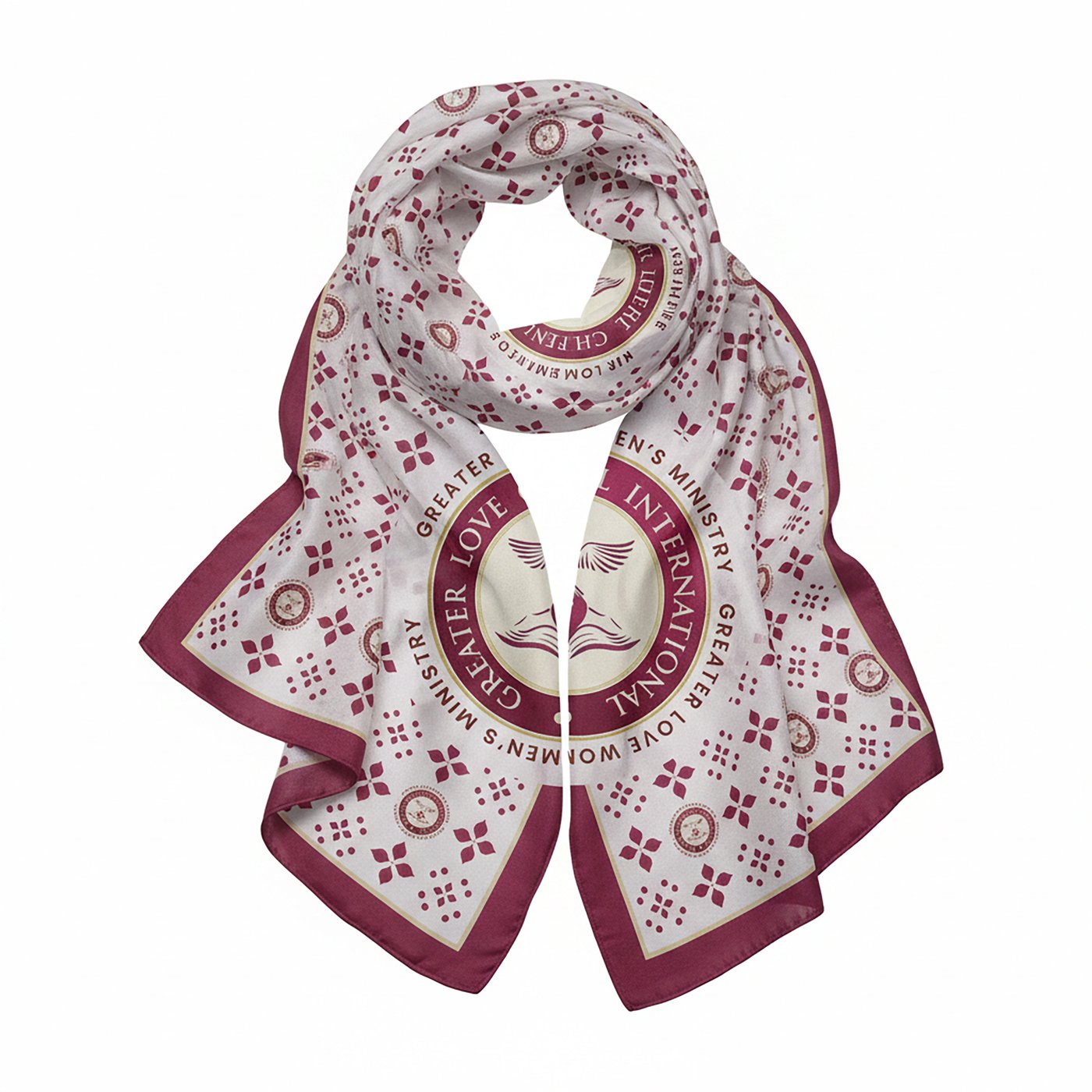 Greater Love International Ministry branded scarf